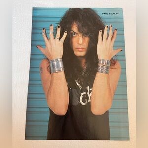 Paul Stanley Pinup with Silver Accessories